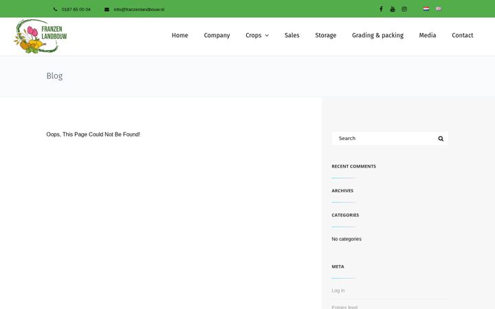 Screenshot of franzenlandbouw.nl