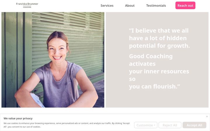Screenshot of franziska-brummer.com