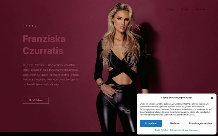 Екранна снимка на franziska-czurratis.de