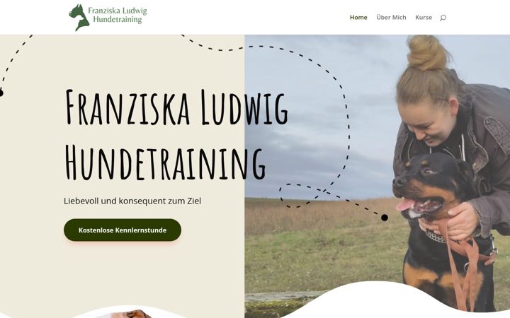 Екранна снимка на franziska-ludwig-hundetraining.de