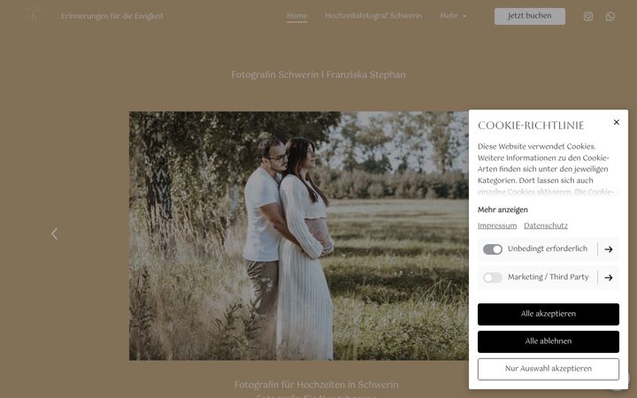 Screenshot of franziska-stephan-fotografie.de