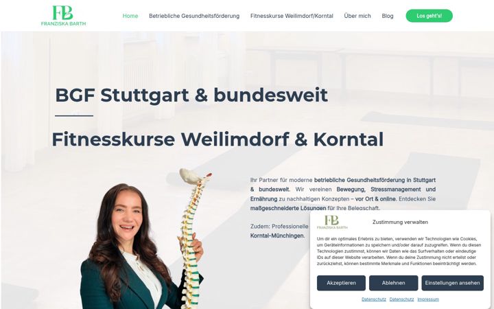 Screenshot of franziskabarth.de