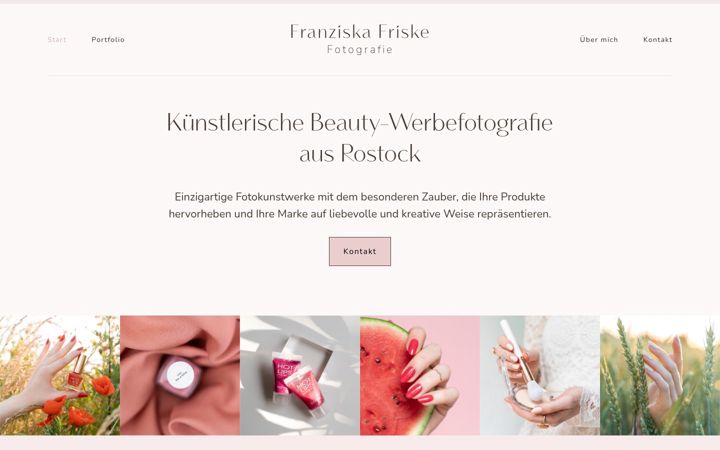 Screenshot of franziskafriske.de