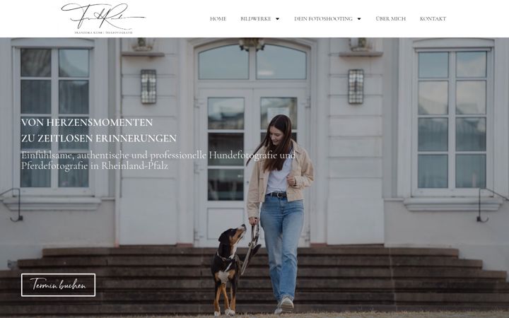 Screenshot of franziskarehm-tierfotografie.de