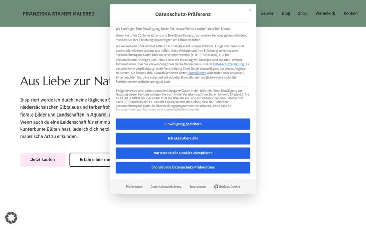 Ekrānuzņēmums no franziskastamer.de
