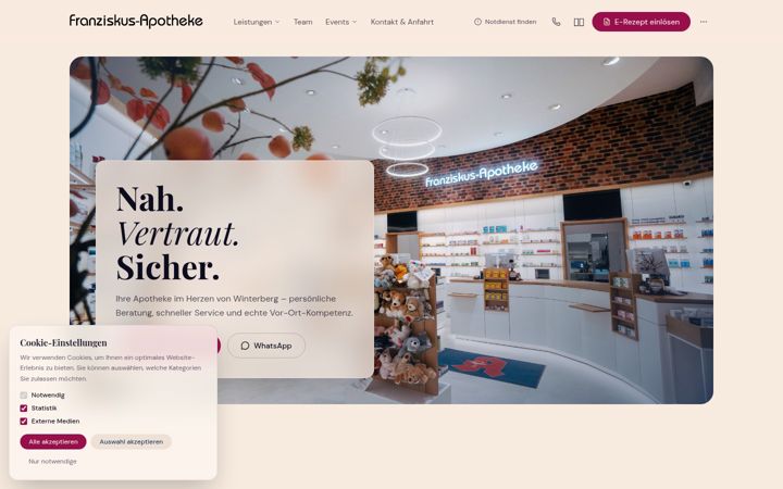 Screenshot of franziskus-apotheke-winterberg.de
