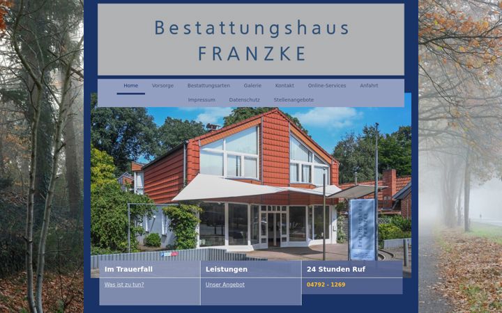 Screenshot of franzke-bestattungen.de