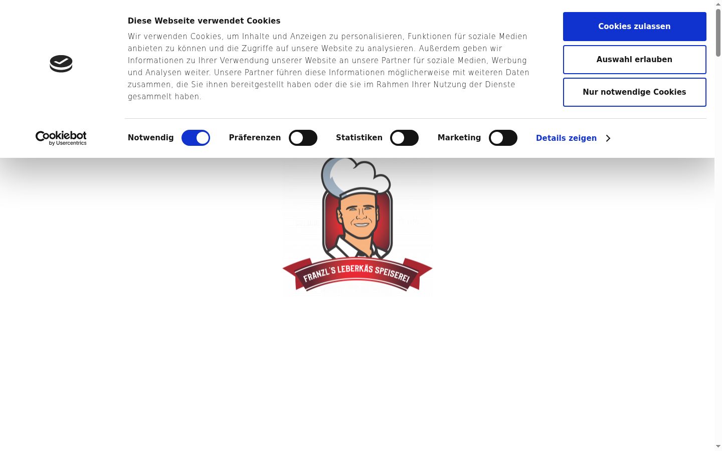Screenshot van de toestemmingsbanner zoals getoond vóór enige interactie