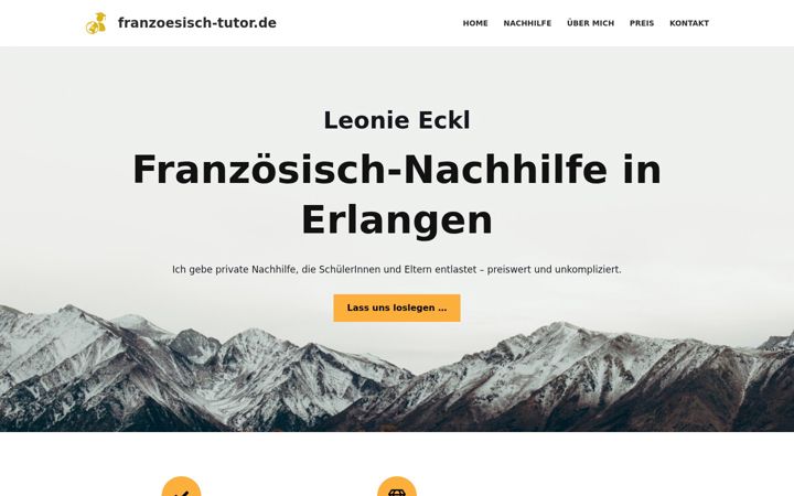 Screenshot of franzoesisch-tutor.de