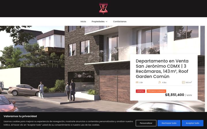 Screenshot of franzonirealestate.com