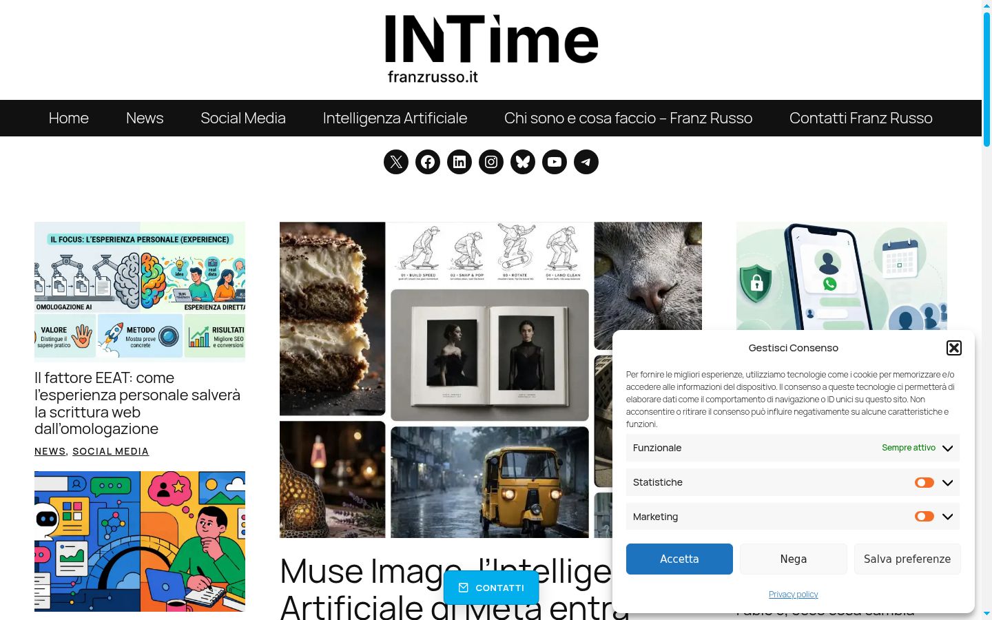 Screenshot des Einwilligungsbanners vor jeglicher Interaktion