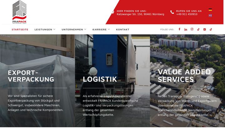 Screenshot of frapack.de