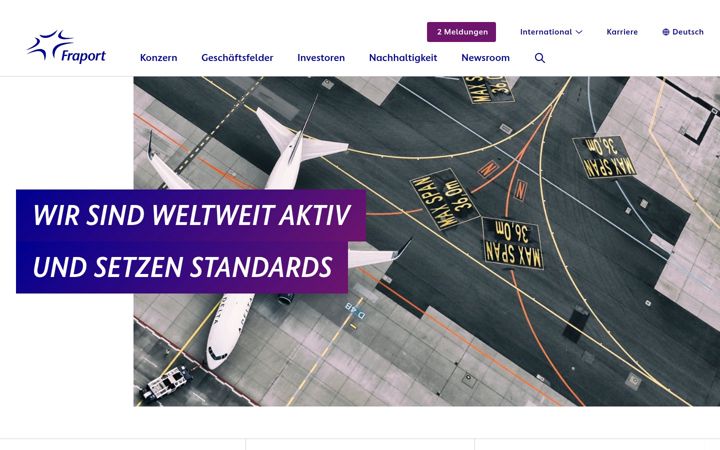 Screenshot of fraport.com
