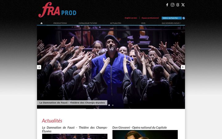 Screenshot of fraprod.com