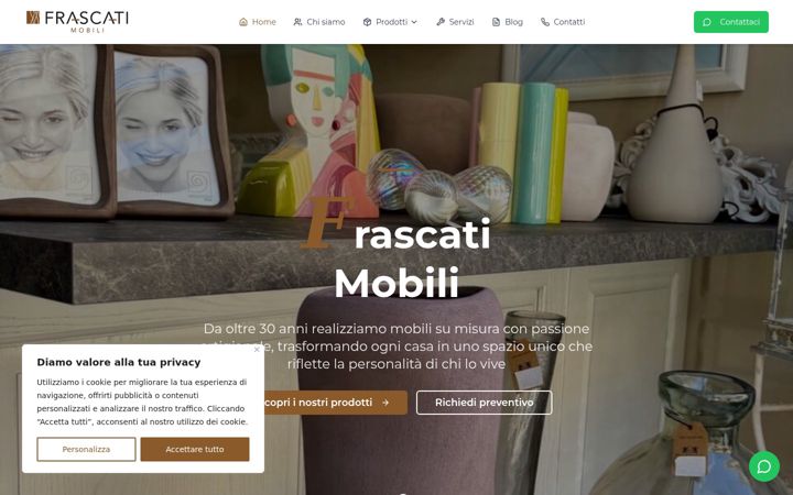 Screenshot von frascatimobili.it