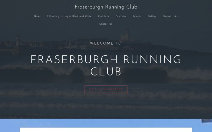 Screenshot of fraserburghrunningclub.co.uk
