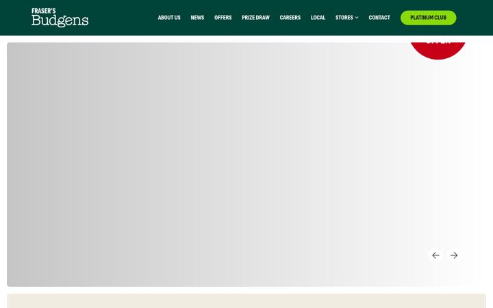 Screenshot of frasersbudgens.co.uk