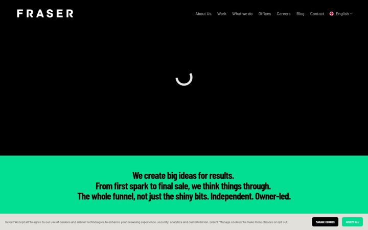 Screenshot of frasertheagency.com