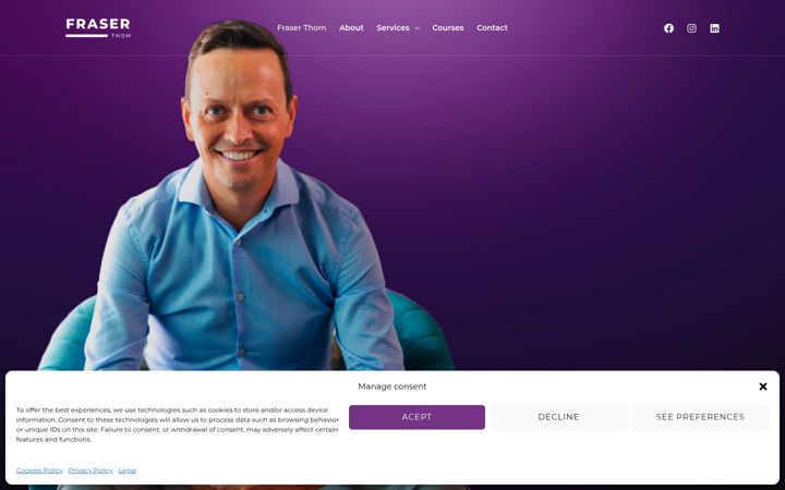 Screenshot of fraserthom.com