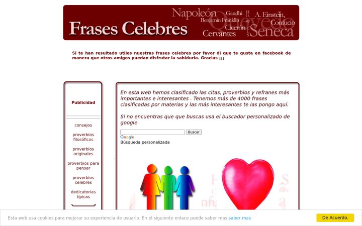 Screenshot of frasescelebres.org.es