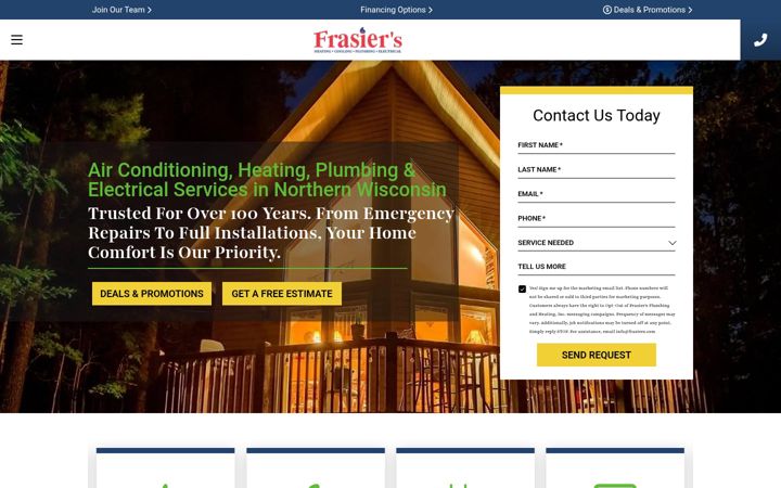 Screenshot of frasiers.com