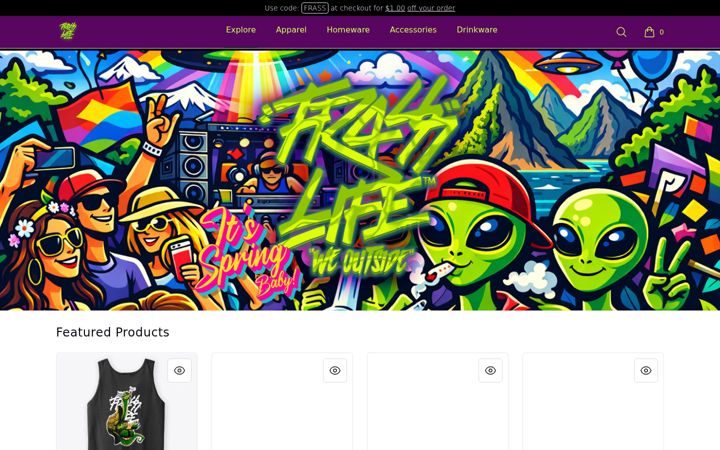Screenshot of frasslifeclothing.com