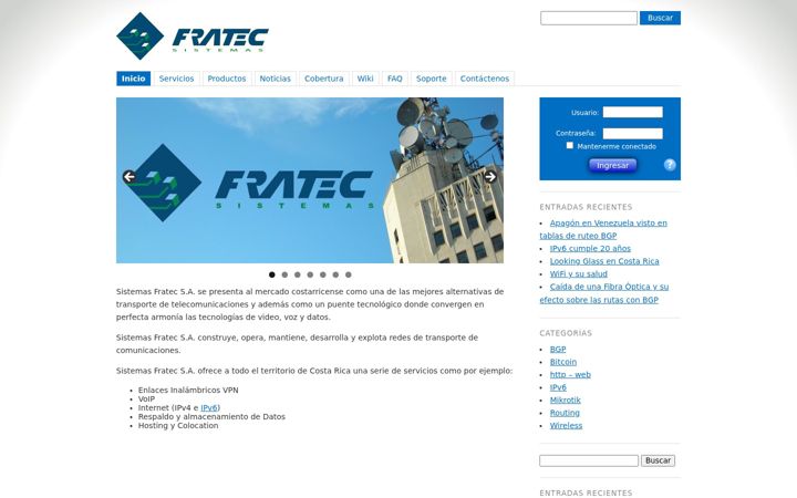 Screenshot of fratec.net