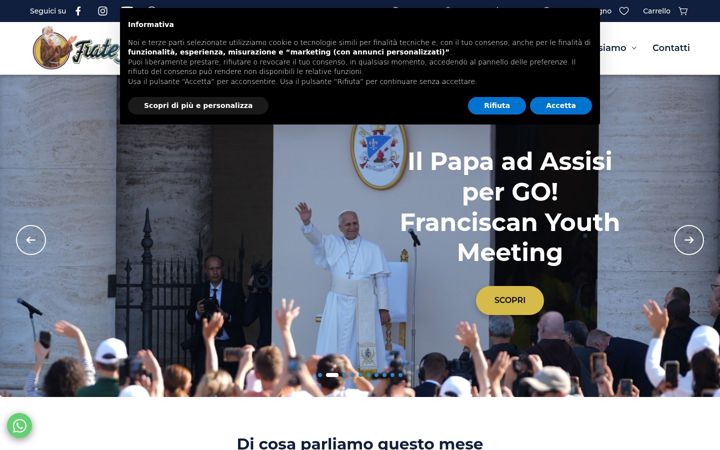 Screenshot of frateindovino.eu
