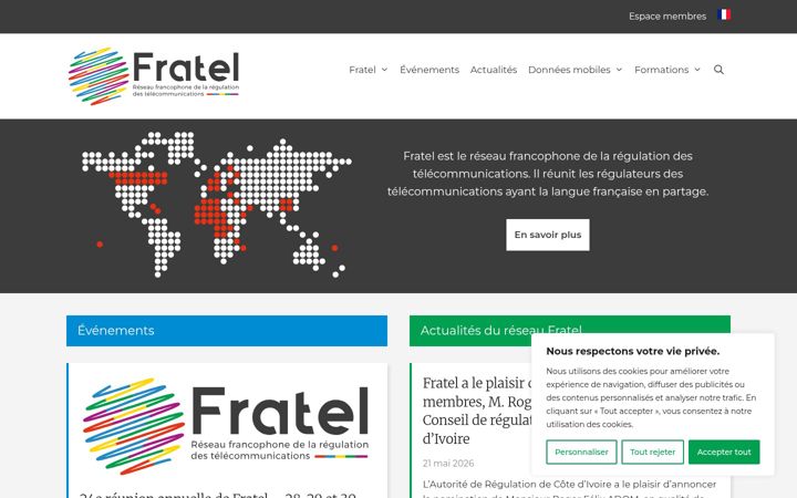 Screenshot of fratel.org