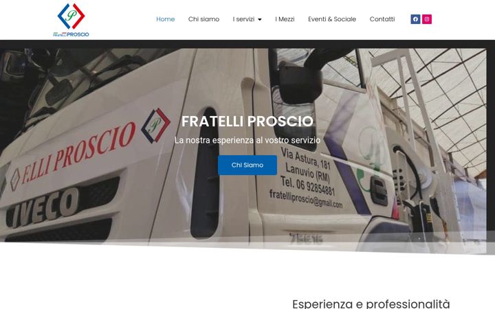Screenshot of fratelliproscio.it