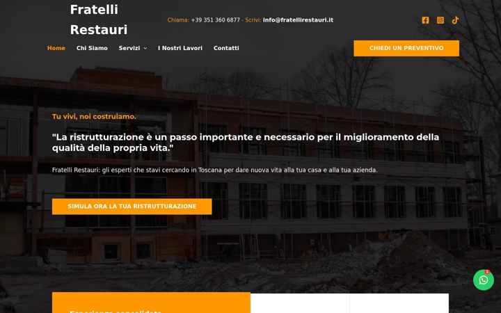 Screenshot ta' fratellirestauri.it