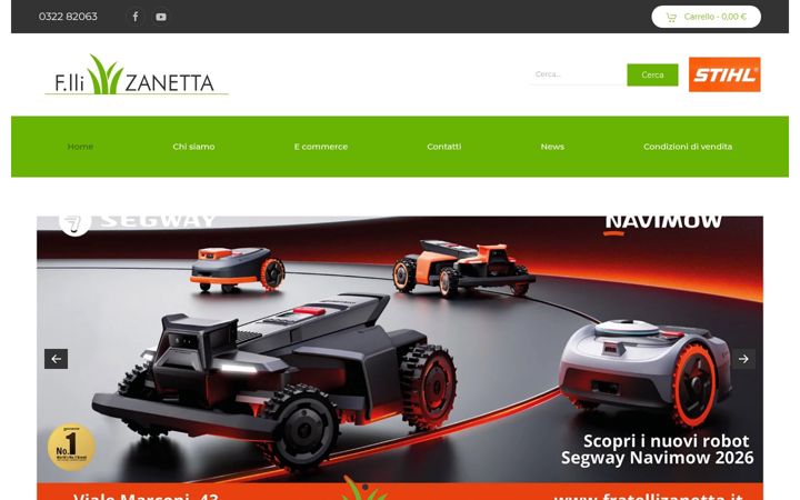 Screenshot stránky fratellizanetta.it