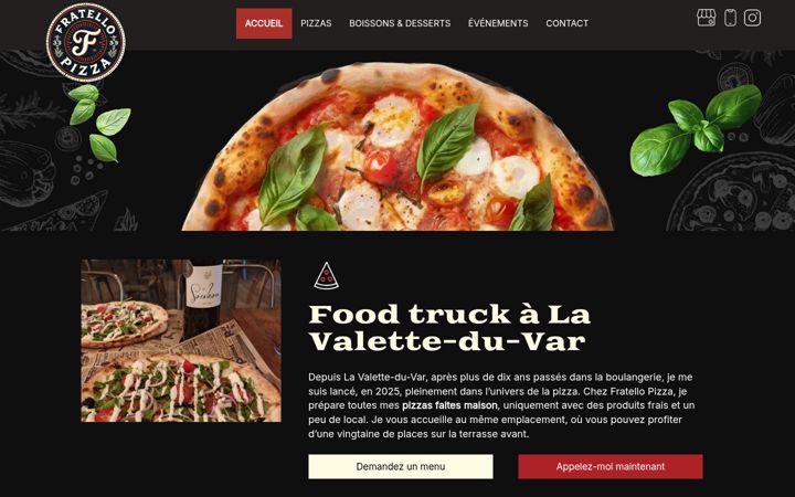 Screenshot of fratello-pizza.fr