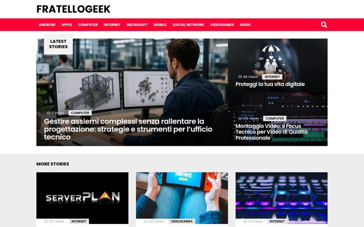 Screenshot of fratellogeek.com