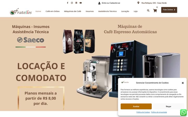 Képernyőkép: fratelloscafe.com.br