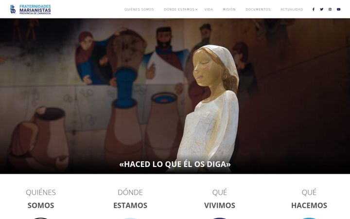 Screenshot of fraternidadesmarianistaszaragoza.org