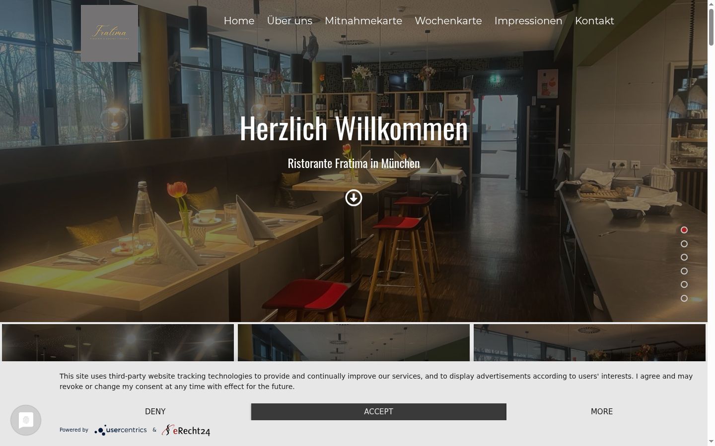 Screenshot des Einwilligungsbanners vor jeglicher Interaktion