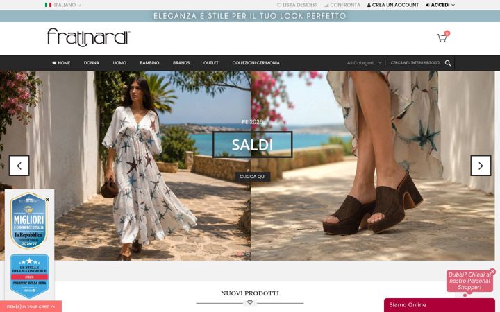 Screenshot of fratinardi.it