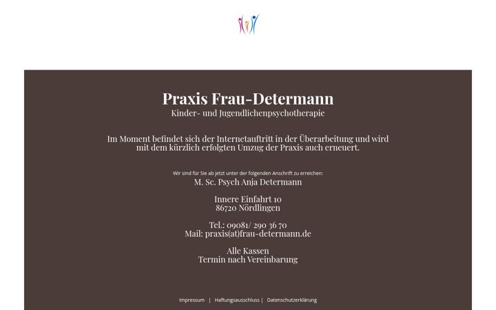 Screenshot of frau-determann.de