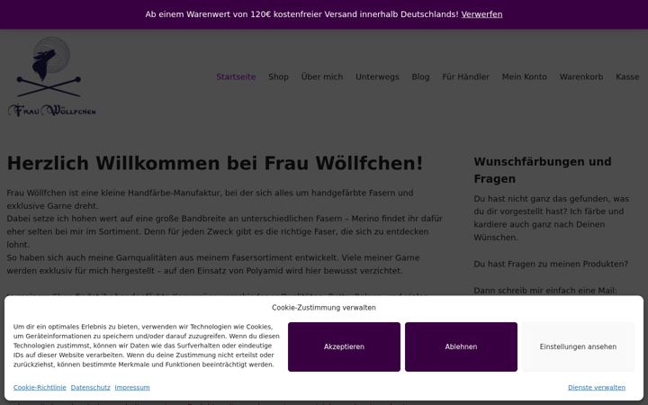 Screenshot of frau-woellfchen.de