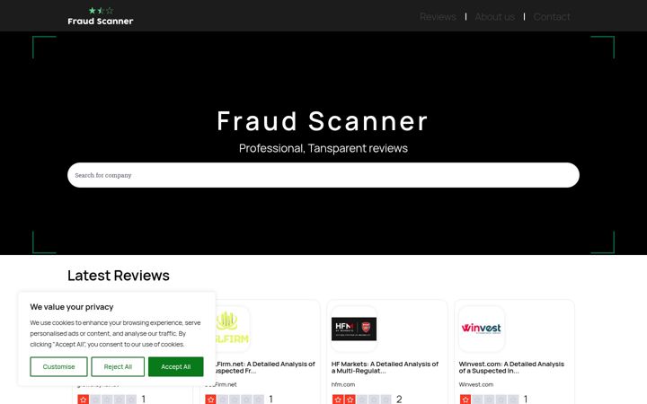 Screenshot of fraud-scanner.com