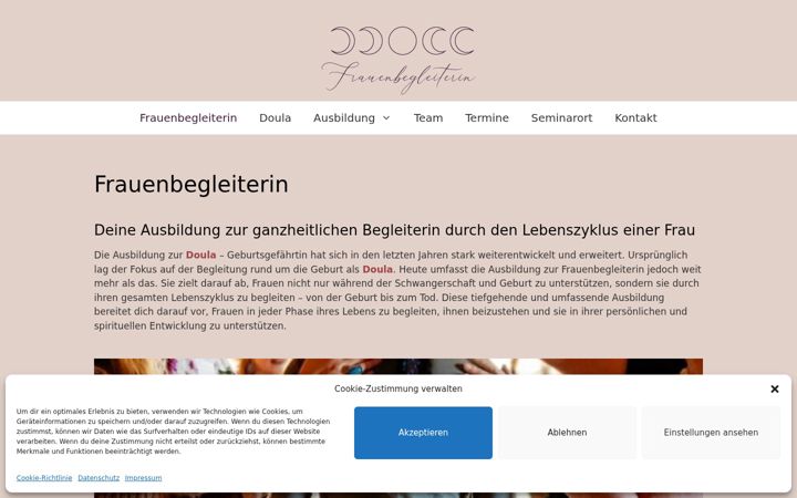 Screenshot of frauen-begleiterin.de