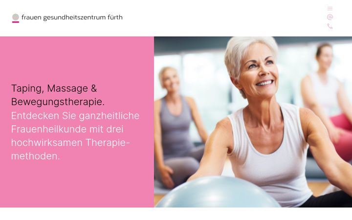 Screenshot of frauen-gesundheitszentrum-fuerth.de