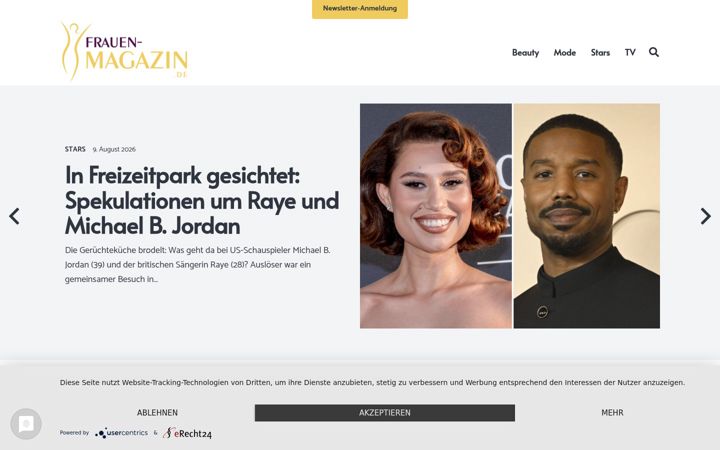 Screenshot of frauen-magazin.de