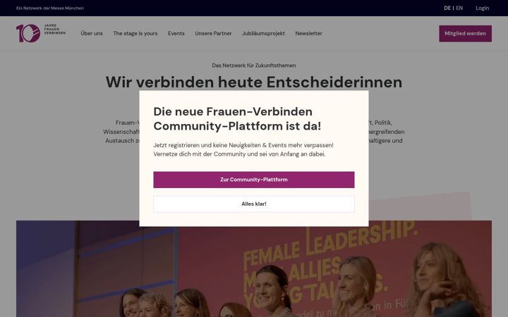 Екранна снимка на frauen-verbinden.de
