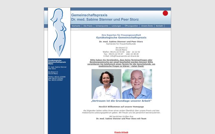 Screenshot of frauenaerzte-am-brand.de