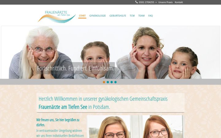 Screenshot of frauenaerzte-am-tiefen-see.de