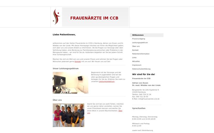 Screenshot of frauenaerzte-ccb.de