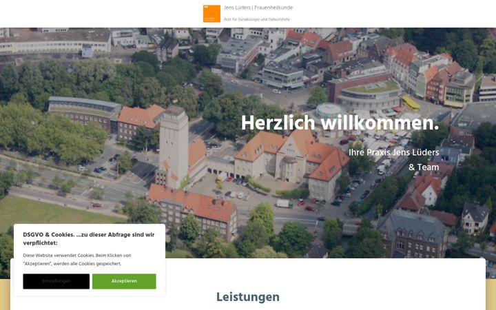 Screenshot of frauenaerzte-delmenhorst.de
