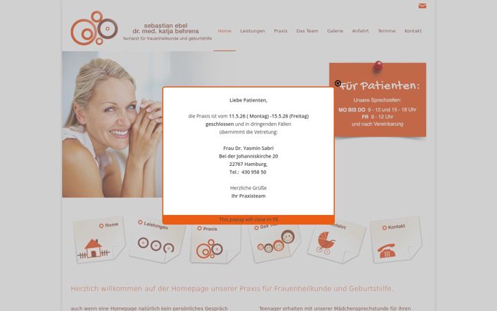 Screenshot of frauenaerzte-ebel-behrens.de